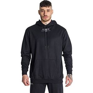 Gianni Kavanagh Zwart (Black Warning Oversized Hoodie), M Heren, blue, M