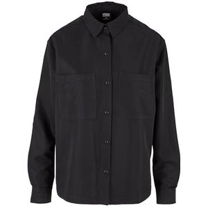Urban Classics Oversized Twill Shirt voor dames, zwart, 5XL