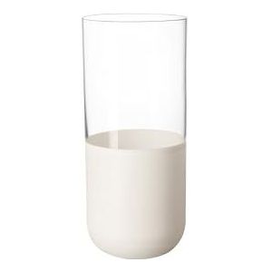 Villeroy & Boch - Manufacture Rock blanc Longdrinkglas Set, 4-delig. Glazenset voor cocktails en mocktails, 300 ml, Kristalglas, Mat wit leisteeneffect