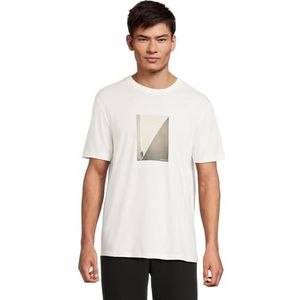 Armani Exchange Heren Utility Edge, Sustainable, Fotoprint logo, Regular Fit, Wit, S, off-white, S