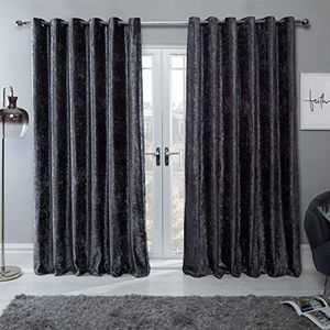 Sienna Home Collection Curtain, polyester, antraciet, één maat