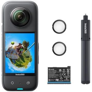 Insta360 X3 All-Purpose Kit - waterdichte 360°-actiecamera met 1/2 inch sensor, 5,7K 360°, 72MP 360°-foto's, stabilisatie, 2,29 inch touchscreen, vibratiefeedback, AI-bewerking, live streaming