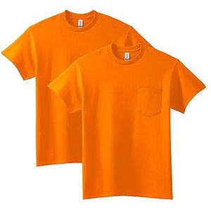 Gildan Overhemd voor heren, Veiligheid Oranje, XXL