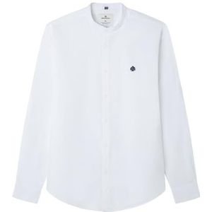 SPRINGFIELD Daily Refresh Structuur Mao Herenhemd, standaard wit, S