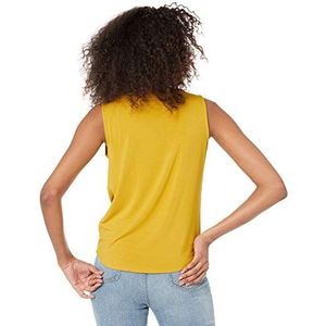 Amazon Essentials Dames Relaxed-Fit Mouwloos Muscle Vest, Donkergeel, XXL