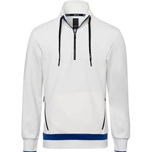 BRAX Heren Style Lovis Lab-Tech Cotton Sweat Moderne Troyer Pullover, gebroken wit, M