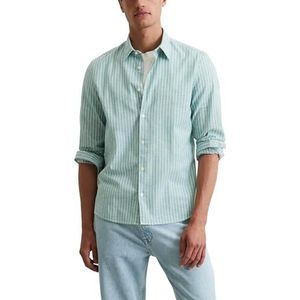 Marc O'Polo - Herenhemd - Gestreept - Biologisch Katoen - Shaped Fit