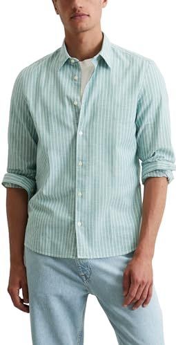 Marc O'Polo - Herenhemd - Gestreept - Biologisch Katoen - Shaped Fit