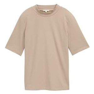 TOM TAILOR T-shirt voor dames, 32208 - Soft Taupe Grey, XL