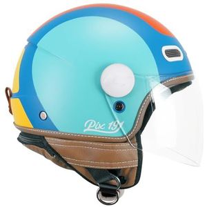 Cgm - 191g Pix Sprint Long Screen Open Helm - Zwart - Kunststof