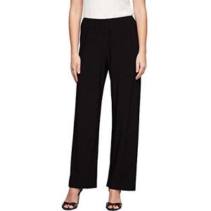 Alex Evenings Women's Straight Leg Dress Pant (Petite Regular Plus Sizes), Solid Black, MP