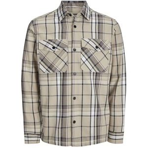 Jack & Jones JPRCCROY Spring Check Overshirt L/S SN, Velds van Rye/Checks: comfort fit, S