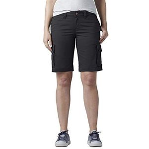 Dickies Women's 11"" Relaxed Stretch Cargo Shorts, Black, 14