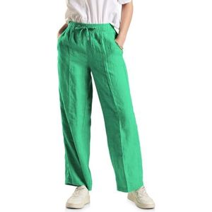 STREET ONE LS_Wide Leg linnen HW L30.32, Soft Grass Green, 36W / 30L