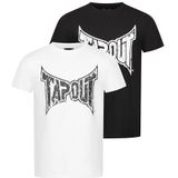 Tapout - Amboyn - T-shirt - Zwart/Wit - Normale Pasvorm - Doppelpack