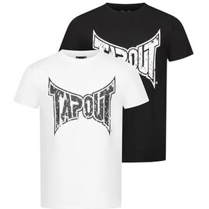 Tapout - Amboyn - T-shirt - Zwart/Wit - Normale Pasvorm - Doppelpack