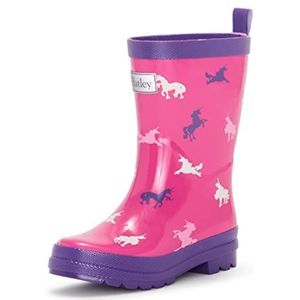 Hatley Meisjes regen Wellington laarzen, eenhoorn silhouetten, 4 kind UK, Eenhoorn Silhouetten