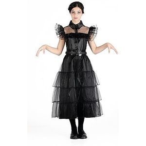 Ciao - Wednesday Addams Rave'N Dance-jurk kostuum vermomming verkleedjurk voor meisjes, officieel woensdag (maat M)