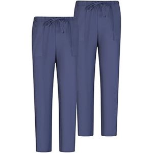MISEMIYA - Verpakking 2 stuks - uniseks broek, elastisch, uniform, medische uniformen, uniformen, grijs 68, XL