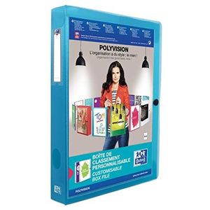 Oxford Kunststof verzamelbox polyvision, A4, 4 cm breed, blauw, 8-pack