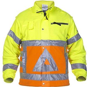 Hydrowear 04026004F Florence Polar Fleece Jack, 100% Polyester, Medium Mate, Hi-Vis Geel/Hi-Vis oranje