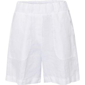 BRAX Dames Style Macie B Pure Linen Shorts, Wit, 36, wit, 27W x 32L