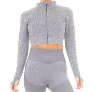 M17 Jas dames Marl naadloze dames, grijs., M