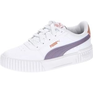 PUMA Carina 2.0 PS, sneakers voor meisjes, White-Pale Plum-DEEVA Peach, 34 EU, Puma White Pale Plum Deeva Peach, 34 EU