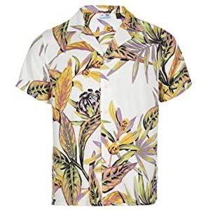 O'NEILL Print Shirt 31022 White Tropical Flower, Regular voor heren, 31022 White Tropical Flower, XXL/3XL