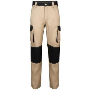 Velilla 103020B 46/0 - BEIGE ARENA/NEG 52 tweekleurige broek met meerdere zakken, maat 52, zandbeige