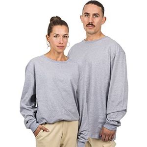 Blackskies Oversized Basic Longsleeve T-shirt | Streetwear Luxe Lange Mouw Thee Honkbalpetten Heren Dames Trui Sweatshirt Trui - Heather Gray - X-Small