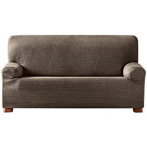 Eysa Aquiles Elastische Sofa Hoes 3-zits, Polyester-Katoen, bruin, 37 x 29 x 9 cm
