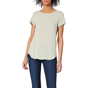 VERO MODA Becca effen top met korte mouwen, desert sage, L