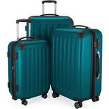 HAUPTSTADTKOFFER - SPREE - 3-delige kofferset - handbagage 55 cm, middelgrote koffer 65 cm, grote reiskoffer 75 cm, TSA, 4 wielen, aquagroen