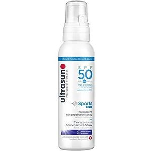 Ultrasun Sports Spray Spf50 Transparante zonnebrandspray, per stuk verpakt (1 x 150 ml)