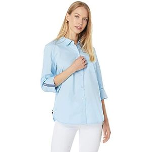Tommy Hilfiger Roll Tab overhemd button-down dames, blauw kristal, XL