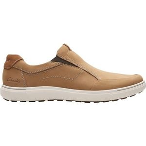 Clarks Mapstone Step instappers voor heren, Zand Nubuck, 42 EU