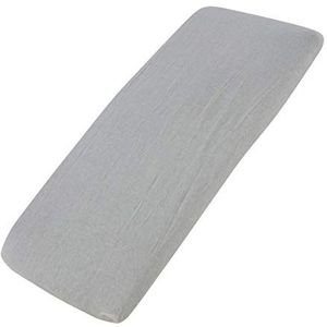 Babymand, 100% katoen hoeslaken citroen 2 x lichtgrijs