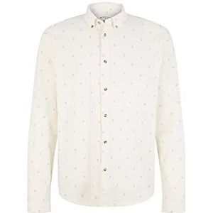 TOM TAILOR Denim Uomini Overhem 1034918, 31384 - White Smiley Print, L