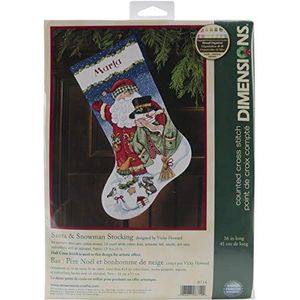 DIMENSIONS 8714 Kerstman en Snowman, meerkleurig