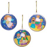 Baker Ross AT144 Knutselsets kerstballen om in te kleuren (8 stuks) kerstgeschiedenis knutselen voor kinderen,gesorteerd