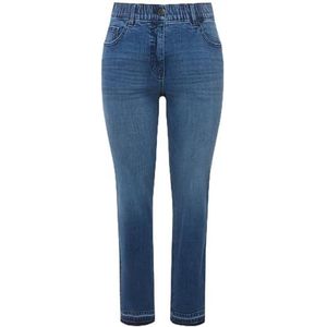 Ulla Popken, Dames grote maten, jeans Sammy, met open zoom, blauw, 36W x 32L