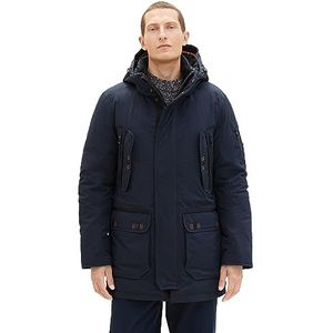 TOM TAILOR 1037356 Winterparka voor heren, met afneembare capuchon, 10668 - Sky Captain Blue, XXL