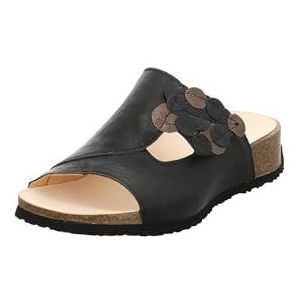 Think Mizzi clogs voor dames, lederen voering, zwart/combi 0030, 35 EU, zwart combi 0030, 35 EU