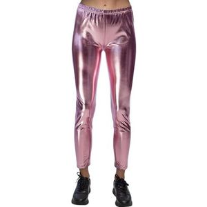 Boland - Metallic Legging - Roze - Stretchbroek - Voor Carnaval en Themafeesten