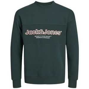 JACK&JONES JUNIOR Jorlakewood Sweat Crew Neck Bf Jnr Sweatshirt voor jongens, Magical Forest/Detail: jj Print/Loose Fit, 152 cm