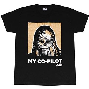 Star Wars Chewbacca Mein Co Pilot Valentinstag T-shirt, Volwassenen, S-5XL, Schwarz, Officiële Koopwaar