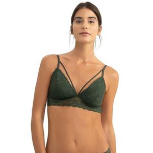 DeFacto Damesbeha - met beugel voor ondersteuning - push-up voor beugel - beha dames met beugel - damesbeha push-up zonder beugel., D.khaki, S