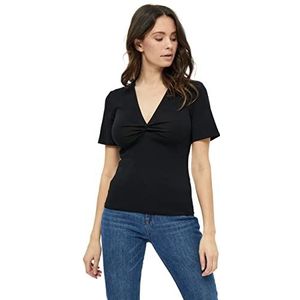 Peppercorn Dames Nina V-hals knoop top, 9000 Zwart, XL