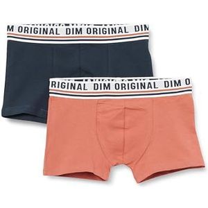 Dim Boxershorts voor jongens, origineel design, 2 stuks, donkerblauw/aardrood, 8 Jaren